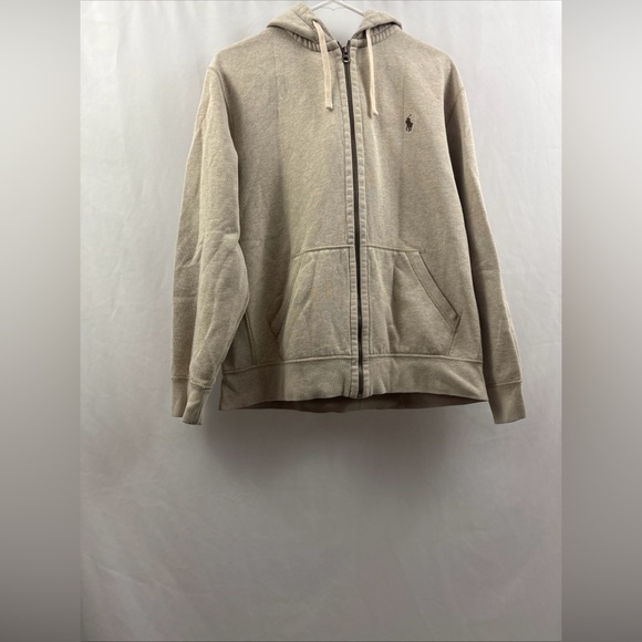 Polo Ralph Lauren Other - Polo Ralph Lauren Hoodie Men’s Large Tan Thermal Waffle Hood Zip